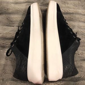 JSLIDES black snakeskin sneakers